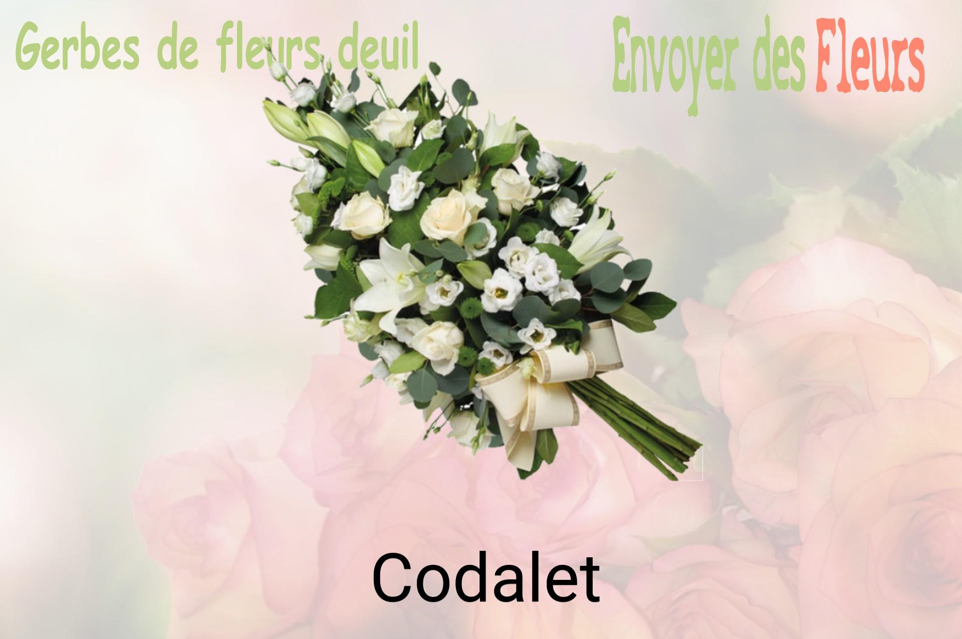 Gerbe de fleurs de deuil livrée à Codalet